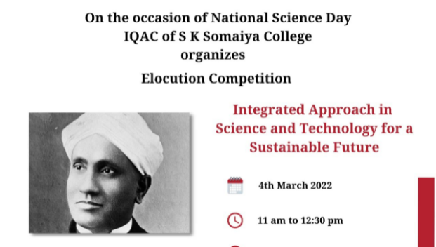 National Science Day Celebration - Elocution Competition
